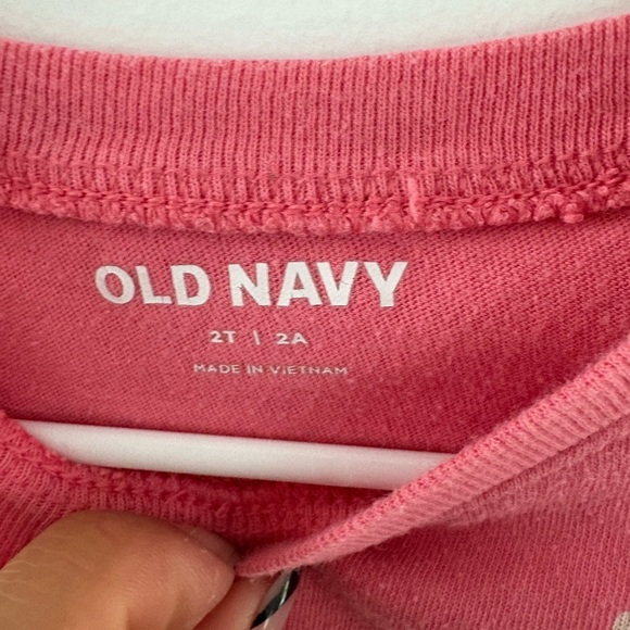 Old Navy Pink Daisy Kids Tee - Picture 3 of 4